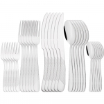 30 vnt Fashion Auksinių indų rinkinys Auk&scaron;tos kokybės nerūdijančio plieno stalo įrankių rinkinys Vakarienės peilis &Scaron;akutė Sidabrinių stalo reikmenų rinkinys sidabras