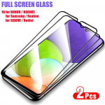 2 vnt viso ekrano apsauginė plėvelė grūdinto stiklo, skirta Samsung Galaxy S20 S21 FE A12 A52 A22S A52S 5G A13 A53 Realme 10 8 9 8i Redmi 8 9A 9A 9C 10C 9AT OnePlus 10R juoda