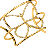 Altesse [R5698] - Bracelet plaqu&eacute; or 'Cleopatra' blanc dor&eacute; - 60x40 mm (papillon)