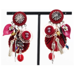 Les Tr&eacute;sors De Lily [R6131] - Clips cr&eacute;ateur 'Lilipoupettes' rouge - 75X40 mm