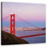 Drobės spaudinys Golden Gate Bridge 30x30 oranžinė