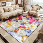 3D rožinis gėlių kilimas dideliam svetainei ir miegamajam 120x160cm 1pcs