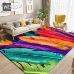 Spalvingi plunksnų kilimėliai moderniai svetainei ir miegamajam 160x200cm 1pcs orange
