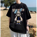 Vyri&scaron;ki mar&scaron;kinėliai trumpomis rankovėmis Raidiniai grafiniai spaudiniai Pusiau rankovių mar&scaron;kinėliai megztiniai mar&scaron;kinėliai Laisvalaikio mar&scaron;kinėliai Korėjos laisvalaikio apvalia kaklo retro vir&scaron;utiniai drabužiai, skirti M juoda