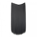 MISS WIG Moteri&scaron;ki ilgi tiesūs nematomi plaukų priauginimai sintetinio pluo&scaron;to natūralaus plauko apmu&scaron;alas žuvies linija kasdieniam dėvėjimui Cosplay plaukams 55 cm