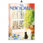 Akvarelė Niujorko kra&scaron;tovaizdžio citatos Sienų meno drobės Tapyba &Scaron;iaurės &scaron;alių plakatai ir spaudiniai Sienų nuotraukos svetainės dekoravimui 21cm&times;30cm NoFrame