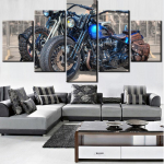 5 skydelių senovinių motociklų moduliniai plakatai Sienų meno drobė HD spausdinti aliejiniai paveikslai Nuotraukos gyvenamajam kambariui &Scaron;iuolaikinis namų dekoras 20x35cm*2 20x45cm*2 20x55cm*1