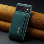 Nuimamas magnetinis piniginės odinis dėklas, skirtas Google Pixel 8 Pro 7 6 Pro Pixel 7A 6A 2 in 1 Card Ki&scaron;eninis monetų stovas telefono krep&scaron;ys Pixel 6Pro žalia