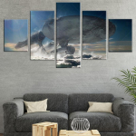 HD Star Trek plakatas Sienų dekoras Erdvėlaivis Aliejinė tapyba Drobės kambario dekoras Estetinis spausdintas drobės sienų paveikslas Kambario namų dekoras 40x60cm*2 40x80cm*2 40x100cm*1