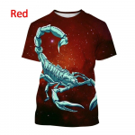 Vasaros Scorpion 3D marginti vyri&scaron;ki mar&scaron;kinėliai Madinga asmenybė Mėsėdis Unisex Kasdienis O formos kaklelis Gyvūnas trumpomis rankovėmis Gatvės drabužiai XL