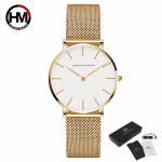 Hannah Martin Moteri&scaron;ki kvarciniai laikrodžiai 3ATM Neper&scaron;lampami prabangūs kri&scaron;toliniai moteri&scaron;ki apyrankės Geriausios prekės ženklo mados moteri&scaron;kas kvarcinis laikrodis, plieninis moteri&scaron;kas rankinis laikrodis