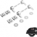 4 vnt. Motociklo chromuoti &scaron;oninių krep&scaron;ių svirčių užrakto varžtai veržlės montavimo rinkinys Harley Davidson 2009-2023 visiems Touring modeliams