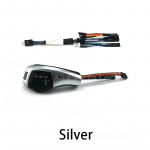 skirtas BMW anglies pluo&scaron;to juodai ir skiltelei LED pavarų perjungimo rankenėlė 3 serija E46 316i 318i 320d 320i 323i 325i 328i 330i 325xi sidabras