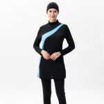 Moteri&scaron;ki musulmoni&scaron;ki kuklūs islami&scaron;ki pilno dangčio Burkini paplūdimio plaukimo kostiumai L mėlyna
