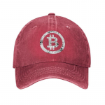 Punk medvilnės Bitcoin simbolis beisbolo kepurė, skirta unisex moterims, kvėpuojanti kriptovaliutos prekiautoja Vintage BTC Geek tėčio kepurė lauke Adult Baseball Cap