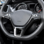Automobilių priedai ABS anglies pluo&scaron;to ra&scaron;to vairo dangčio apdaila, skirta VW Golf 7 MK7 Jetta Passat B8 New Polo Sharan Tiguan