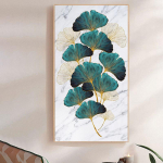 &Scaron;iaurės &scaron;alių svetainė įėjimas prieangis dekoratyvinis paveikslas žalias auksas augalas lapai drobė tapyba &scaron;iuolaikinės namų dekoratyvinės tapybos &scaron;erdis 20x40cm No Frame metalinė jūros dumblių spalva