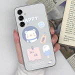 Dėklas, skirtas Samsung Galaxy S6 S7 edge+ S23 S22+ Ultra J3 4 5 6 mielas smūgiams atsparus permatomas silikoninis telefono dangtelio animacinis pie&scaron;inys, skirtas Samsung Coque buferiui Samsung M32 5G