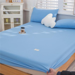 Elastinė lovatiesė čiužinio užvalkalas Mink&scaron;ta medvilnė, pritaikyta paklodė Vienspalvė lovatiesė lovatiesė Namų paklodė (NĖRA pagalvės užvalkalo ) 90x200cm only a sheet