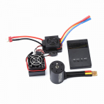 3650 4500KV be&scaron;epetis variklis su 60A ESC & programavimo kortele & radiatoriumi, kombinuotas, pakeičiamas HSP 4500KV juoda