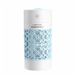 3 viename mini Lucky Cup drėkintuvas USB ultragarsinis aromatinis difuzorius eterinių aliejų difuzorius su LED &scaron;viesos USB ventiliatoriumi automobilių drėkintuvams Sky Blue white