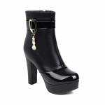 Moteri&scaron;ki auk&scaron;takulniai trumpi batai rudeniui ir žiemai Naujos vientisos spalvos vandeniui atsparios platformos storakulniai dideli Martin batai