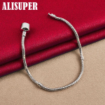 925 sterlingų sidabro tvirtos gyvatės grandinėlės papuo&scaron;alai 20cm