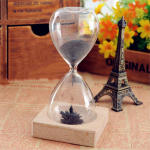 Creative Sandglass Smėlio Awaglass Rankiniu būdu pūstas laikmatis Laikrodžio magnetas Magnetinis Smėlio laikrodis Ampulheta Amatai Smėlio laikrodis Smėlio laikrodžio laikmatis 1pcs juoda