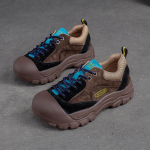 &bdquo;Johnature Autumn Autumn Winter&ldquo; laisvalaikio batai moterims Natūralios odos mi&scaron;rių spalvų apvalios pir&scaron;tinės Retro mink&scaron;tu padu, patogūs sportbačiai