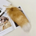 Madinga Big Fox Tail raktų pakabuko krep&scaron;ys Raktų pakabukas Pūkuotas papuo&scaron;imas about 40cm