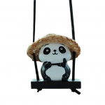 Automobilio panda pakabuko spalva atitinkančios sūpynės Geros detalės Spalvotas automobilio pakabinamas ornamentas gyvūnų veidrodėlis pakabinamas pakabukas automobilio salono priedai B