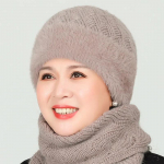 Skrybėlė Moteri&scaron;ka žiemos &scaron;ilta ir stora senos moters megzta kepurė motinos kepurė one size