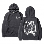Rock Band Korn Graphic Hoodie Unisex Oversized Streetwear Vyri&scaron;ki vintažiniai megztiniai Unisex vilnos medvilniniai megztiniai firminiai unisexs drabužiai L gray