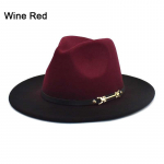 Gradiento spalvos skrybėlės Vyri&scaron;kos ir moteri&scaron;kos veltinio džiazo Panamos kepuraitės