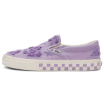 Emma Mulholland on Holiday x Vans Classic Slip-On Žaismingi gėlių siuvinėti Unisex sportbačiai Violetinės daugiaspalviai Tikrai balti VN0A5JMH6GL 36