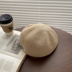 Rudeninė žieminė vilnonė beretės kepuraitė moteri&scaron;ka vintažinė vienspalvė darbinė kepurė Japoni&scaron;kos menininkės kepuraitės One Size