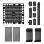 Dulkių nepraleidžiančio dangtelio rinkinys su valdiklio laikikliu Paprasto montavimo tinklinio filtro dangčiai, skirti Xbox Series X konsolei juoda