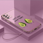 Prabangus padengtas TPU telefono dėklas su dirželiu, skirtas Samsung Galaxy A04 A05s A13 A14 A24 A54 A34 Note20 S23 Ultra dėklai A38 Delicious Avocado Cover Samsung Galaxy A13 5G