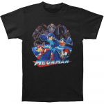 Mega Man Mega Man Collage Slim Fit juodi unisex mar&scaron;kinėliai S