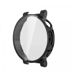 Visas kompiuterio apsauginis dėklas, skirtas Huawei Watch GT 4 46 mm ekrano apsaugai, dėklo dangtelis + grūdinto stiklo plėvelė skaidri juoda