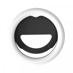 10cm/4in Telefono žiedinė lempa 2W Dviejų spalvų Asmenukių &scaron;viesa Prisegama telefono lemputė 3000K-7000K Spalva juoda