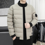Bomber Parka Striukė Vyri&scaron;ka Rudeninė Lengva Beisbolo Striukė Vyri&scaron;ka Gatvės Apranga Korėjieti&scaron;kos mados paltų tendencijos Slim Fit žieminės striukės M chaki