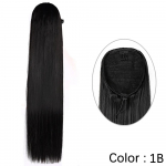 LISI HAIR sintetiniai ilgi tiesūs arklio uodegos plaukų priauginimai su užsegimu į natūralų plaukų rai&scaron;telį moterims 70cm