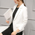 Moteri&scaron;ka laisvalaikio mada Slim Fit Business Basic &scaron;varko kostiumas Lady Blazers Darbo apranga