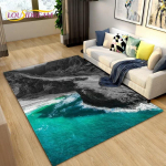3D vandenyno jūros vandens paplūdimio vandens kra&scaron;tovaizdžio kilimėlis, kiliminis kilimėlis svetainės miegamojo sofos durų kilimėliui dekoruoti, vaiki&scaron;kas neslystantis grindų kilimėlis 40cm x 60cm