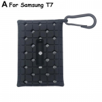 Ne&scaron;iojamas SSD PSSD Sleeve Skin kietojo disko kietojo disko apsauga, skirta Samsung Cover T7/T7 Anti-fall C3W2 black-for T7