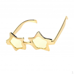 Nauji blizgantys auksiniai penkių ta&scaron;kų žvaigždės formos akiniai nuo saulės vaikams