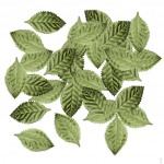 100 vienetų Dirbtiniai lapai &Scaron;ilko gėlė Vestuvių vakarėlio dekoracija Žalia