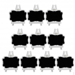 10 vienetų medinių stalinių lentų, kreidinių lentų stovų, eksponavimo etikečių 11x9cm