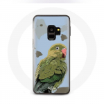Coque pour Samsung Galaxy S9 Perruches Oiseaux vert